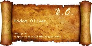 Módos Olivér névjegykártya