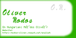oliver modos business card